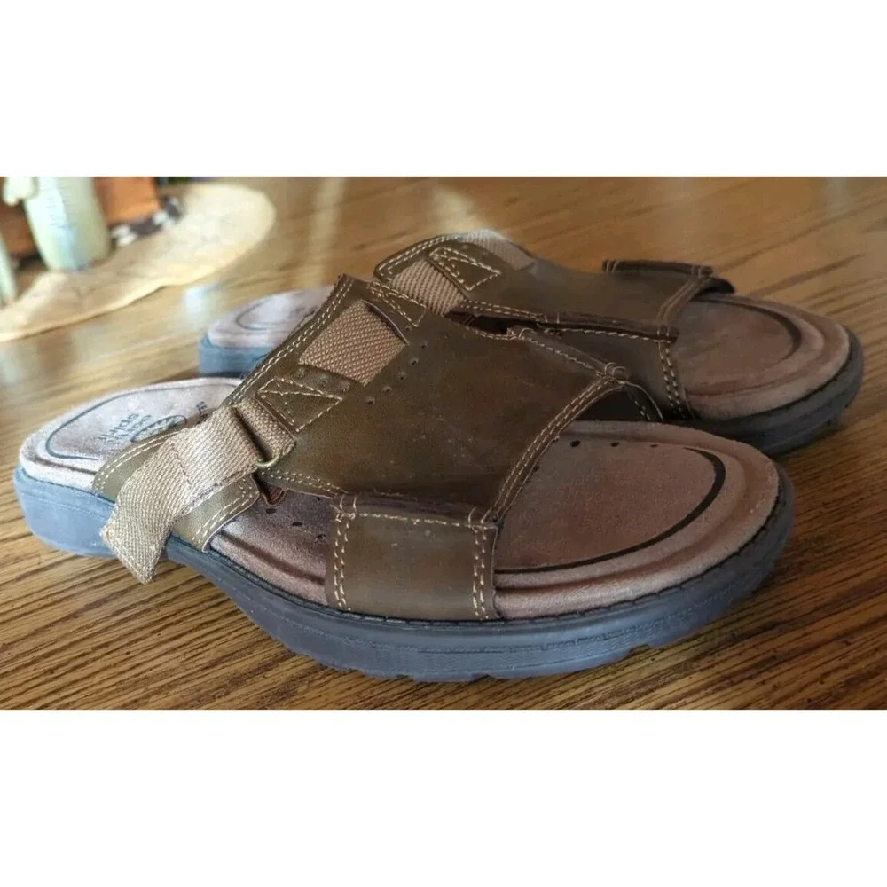 EARTH SPIRIT Men's Brown Cushion Sandals Size 8 Summer Festival BBQ‎ Beach Party